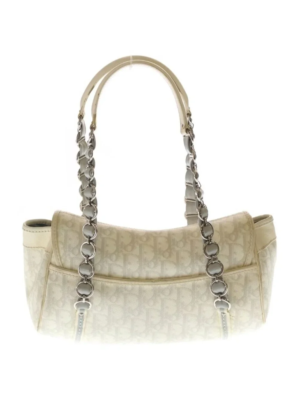 Dior Romantic Trotter Mini Chain Shoulder Bag White